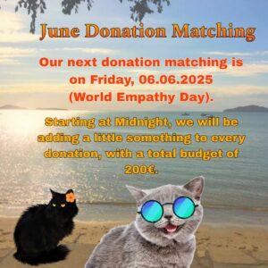 We have matched donations with a total budget of 232,55€ shared between 9 different Rescuers
